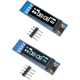 SANEC 0.91 &rdquo; inch I2C 128&times;32 OLED Ekran Mavi (Arduino Uyumlu)