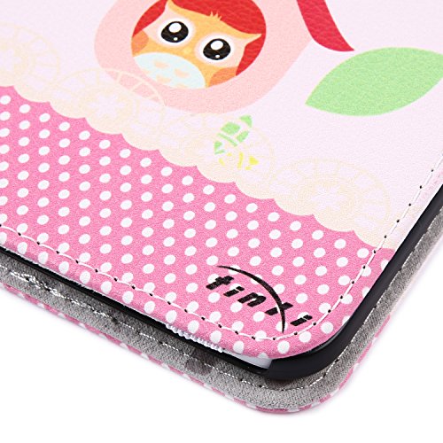 tinxi® Für Samsung Tab 3 7.0 Lite Case, Kunstleder Tasche für Samsung Galaxy Tab 3 7.0 Lite T110 T111 T113 T116 7 Zoll (17,78 cm) Tasche Folio PC Tablet Schutzhülle Hülle Etui Flipcase Cover Case Familie Eulen Owl Uhu Kauz (NICHT FÜR Tab 3 7.0 T210 T211 geeignet) - 5