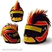 Produktbild Helm-Irokese für den Motorradhelm, Crosshelm, Motocrosshelm - Kinderhelm Irokesenaufsatz - Helmirokese Punk Iro (Deutschland - Schwarz/Rot/Gelb) WM 2018