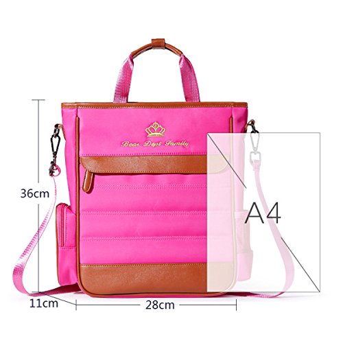 Preisvergleich Produktbild Schulrucksack Kinder Rucksack Schulranzen Schulranzen Schulranzen Mädchen Jungen Teenager Tasche,RoseRed-28.0cm*11.0cm*36.0cm