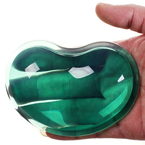 HIMRY weiche Handballenauflage Crystals Gel, Herz Form Gel Handgelenkauflage, Rutschfeste Fleckenresistente Silikon Flex Auflage, Grün, KXC5112 green - 5