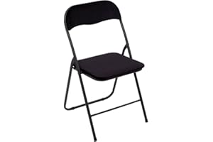 5 FIVE SIMPLY SMART 5five - Czarne aksamitne krzesło składane - wygodne krzesło do sypialni salonu jadalni biura