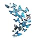 Produktbild Da.Wa 3D Butterfly Wall Sticker 3D Style Wall Tattoo Wall Sticker Wall Decoration with Clip,Set of 12,Blau