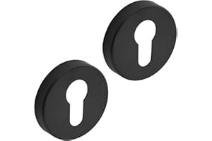 Decoranddecor Matt Black Euro Escutcheon Cover