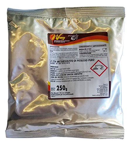 metabisolfito Ion Potasio  winy  gr 250  unidades de 1pz