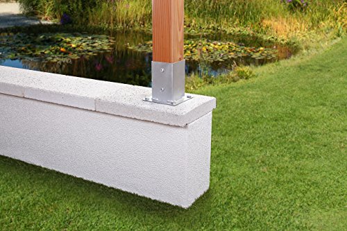 GAH-Alberts 211639 Aufschraubhülse für Vierkantholzpfosten – feuerverzinkt, 91 x 91 mm - 6