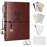 MULTIFUNKTIONALES ALBUM FOTO - Die fotoalbum schwarze seiten sind durch einen hochwertigen Edelstahlring gebunden. Die Ringe sind leicht zu öffnen und schließen, So können Sie bei Bedarf weitere schwarze Seiten hinzufügen. Die leder album können nicht nur als DIY Scrapbook album, Erinnerungsfotobücher, Reisetagebücher, Postkartenbücher, sondern auch als Skizzenbücher, Hochzeitsgästebuch und Geburtstagsgästebücher etc. verwendet werden