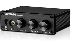 AIYIMA DAC-A2 DC5V Mini décodeur audio DAC alimenté par USB Amplificateur de casque de bureau AMP Coaxial/Optique vers RCA Sortie casque 24Bits 192KHz Convertisseur numérique-analogique