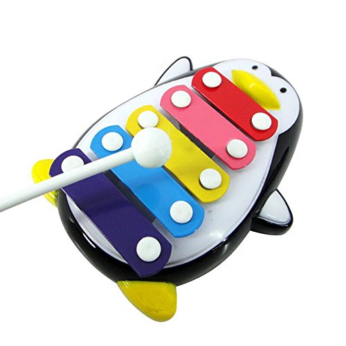 Education Toys,Fortan Baby Kid 5-Note Xylophone Musical Toys Wisdom Development Penguin_Black