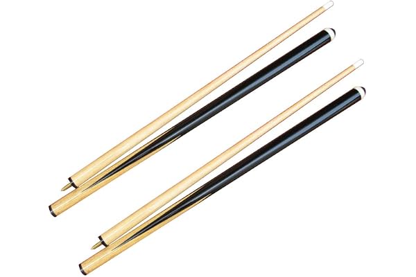 Lot de 2 queues de billard américaines en bois 145 cm