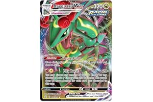 TITAN CARDS Rayquaza VMAX 111/203 - Carta Pokemon ultra rara (SWSH Evolving Skies) + TitanCards® Toploader