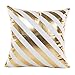 Produktbild H-fragrance Zuhause Dekor Gold Folie Drucken Kissen Fall Sofa Taille Werfen Kissen Abdeckung 45cmX45cm (F)
