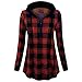 Produktbild Artistic9-Kleidung Damen Langarmshirt Kapuzenpullover Gezippt V-Ausschnitt Tops Herbst Winter Gestreift Pullover Bluse