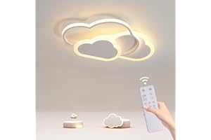 ZEKEI LED Ceiling Light, Creative Clouds Ceiling Lamp, 32 W, 2,700 lm, 42 cm, Cool White 6,000 K, Modern White Ceiling Light, Wall Light for Living Room, Bedroom, Hallway and Children's Room