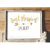 Poster Gold, Silber o. Kupfer Hochzeitsgeschenk / Hochzeitsdekoration personalisiert