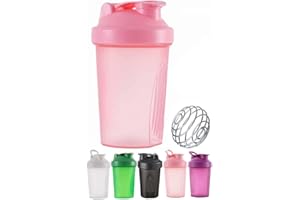 BFGLLY 400ml Protein Shaker Bottle Shaker Cups Mixer BPA Free Gym Shaker Bottle Leakproof Mini Water Bottle With Steel Mixing Ball for Fitness Sports and Travel for Men and Women