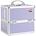 Beautify Professional Small Lush Lilac Aluminium Beauty Cosmetics & Make Up Case