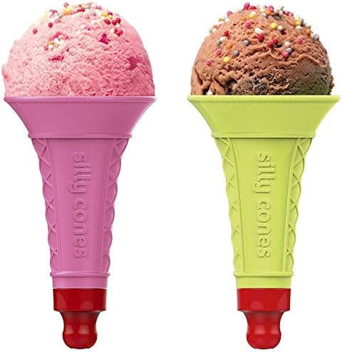 New Soda Cone Set With Valve, Green/Purple, 11 x 6.5 x 6.5 cm