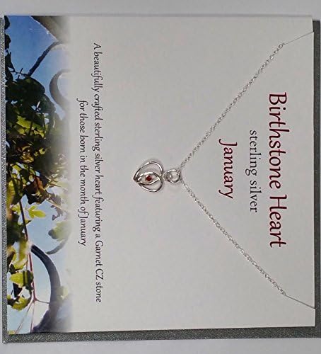 Sterling Silver Birthstone Heart Pendant/Necklace Jewellery