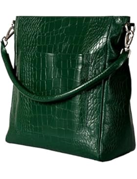 manbefair FAIR TRADE Öko-Leder XL-Shopper Livia, Handtasche, Henkeltasche, Umhängetasche 35x35x13 cm (BxHxT)