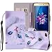 Produktbild LeviDo Huawei P8 Lite 2017 Hülle PU Leder Muster Brieftasche Flip Cover Wallet Silikon Schutzhülle Ledertasche Handyhülle Klapphülle Hüllen mit Standfunktion Huawei P8 Lite 2017, Weiße Katze
