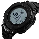 CBYNY Elektronische Uhr, Wasserdichte Multifunktions-Tauchsportuhr mit Digitalanzeige,Black