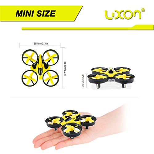 Boys Toys Drones Indoor or Outdoor Flying Toys Headless Mode 2.4G 4CH 6Axis Quadcopters for Kids Beginners Gifts(Yellow) By Luxon