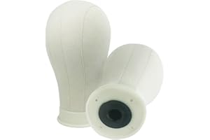 MIAOMANZI Testa in sughero per parrucche, 56 cm, con morsetto da tavolo