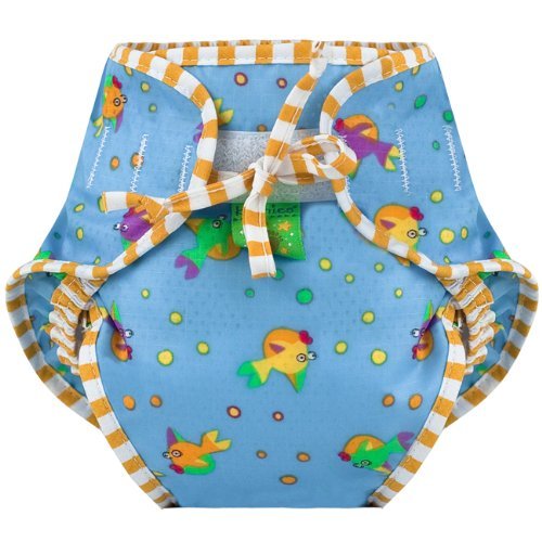 Kushies Swim Diaper, Goldfish Print, Large Color: Goldfish Print Size: Large (Baby/Babe/Infant - Little ones)