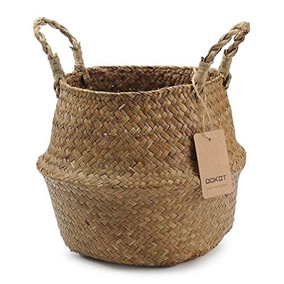 DOKOT Panier de ventre jonc de mer, grand panier de plantes d'intérieur