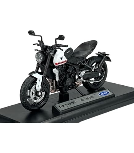 Welly Norton Commando 961 SE Modello Moto In Metallo Scala 1:18 – Nero Con Base Da Collezione, Nuovo In Scatola