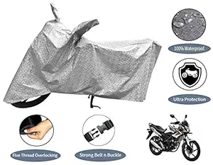 Auto Hub Waterproof Bike Body Cover Honda CB Unicorn 150 - Checked Silver