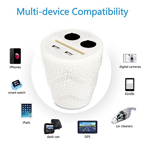 Car-Cup-ChargerGOGO-ROADLESS-USB-Car-Charger-12V-Car-Power-Adapter-Dual-USB-Ports-31A-with-Car-Cigarette-Lighter-Socket-for-Apple-iPhone-7-7-PlusiPad-Air-2Samsung