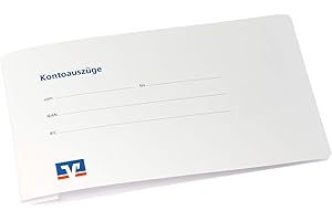 ‎LITFAX GMBH 100 x Volksbank-Raiffeisenbank Hefter Kontoauszugshefter für Kontoauszüge, Mappen, Kontoauszugsmappen