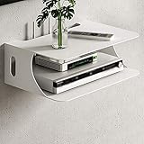 Le meilleur Support De Routeur Wifi, Boîte De Rangement, Support Mural Pour Boîtier Décodeur, Adapté À La Chambre À Coucher Du Salon, Etc, Blanc