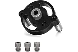 Bestgle Localizador de Perforación 3 Orificios, Punzón Recto, Plantilla de Taladro Herramienta de Posicionador para Posicionamiento de Carpintería Guíade Perforación Ajustable Localizador de 6/8/10 mm