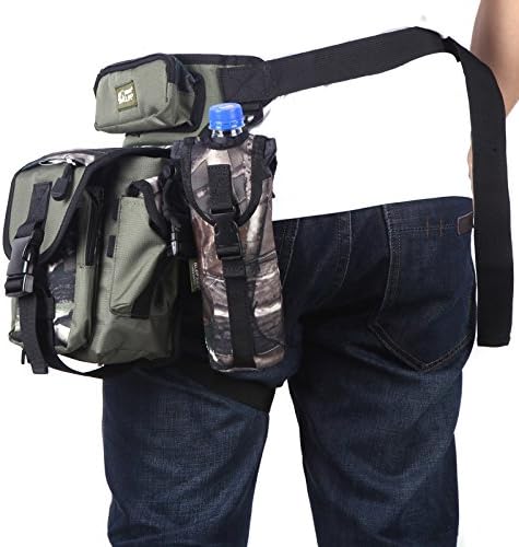 Waterproof Fishing Tackle Bag Fish Pole Package Waist Pack Messenger Bags Color:Camouflage