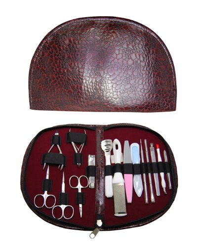 Glow Professional Tan/ Brown 15 Piece Manicure and Pedicure Set