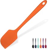 U-Taste Large Silicone Spatula, Heat Resistant 599&deg;F, Orange | Seamless Flexible Rubber Tongue for Cooking, Mixing and Baking
