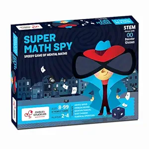 Chalk and Chuckles Super Math Spy - Board Games for Boys, Girls Age 8-12, Fun, Educational Brain Games for Kids 10+ Years, Best Gift for 9, 10, 11 Yrs, Multicolor