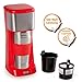 Produktbild Coffee to go Kaffeemaschine für 400ml Kaffee im Edelstahlthermobecher, starke 650Watt, rot