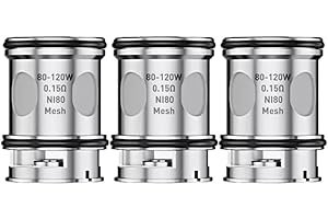 TVDC Lost Vape UB Max Coils, Consistent, Intense Flavors, Single, Dual or Triple Mesh Designs, Dense Cloud, Smooth, Flavourful Draws, Long-Lasting Performance, 3 Pack (X1 0.15ohm)