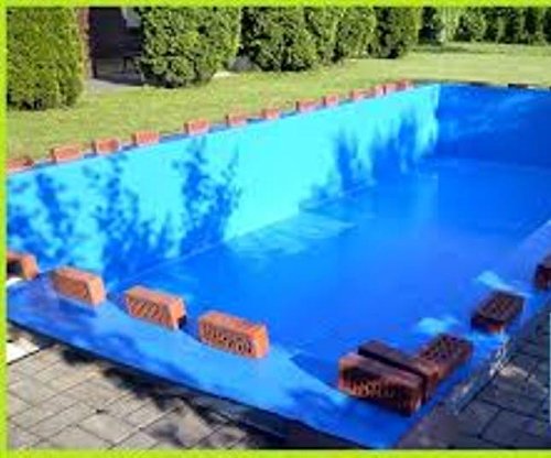 0,5 mm PE TEICHFOLIE SCHWIMMTEICHFOLIE BREITE: 6 ODER 8 M ( 2 Euro fur 1 m2) (8 m breit) - 2