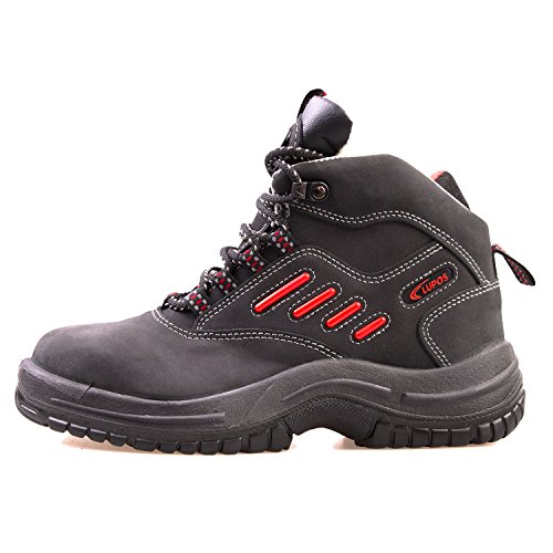 Lupos® Sicherheitsstiefel S3 LOG310 Grau Herren - Sehr Leicht, Alu-Cap, Durchtrittsicher, Rutschhemmend, Antistatisch, Nubukleder (48) Lupos® Sicherheitsstiefel S3 LOG310 Grau Herren - Sehr Leicht, Alu-Cap, Durchtrittsicher, Rutschhemmend, Antistatisch, Nubukleder (48)