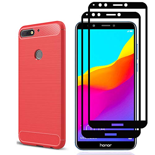Aidinar Huawei Mate 20 Pro Case, With 3D Screen Protector (3 in 1)[Scratch Resistant Anti-fall] Ultra Thin Soft Silicone Protective Cover,for Huawei Mate 20 Pro(Red)