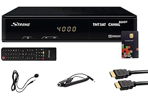 HDME Pack Récepteur Strong SRT 7404 HD + Carte Viaccess TNTSAT + Câble HDMi + Cordon 12V + Déport IR