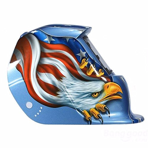 AUDEW Automatik Solar Schweißhelm Schweißschirm Solar Schweißmaske Adler American Flag Schwarz - 4