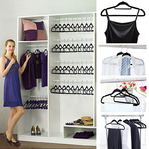 Kleiderbügel, Outgeek Velvet Flocked Kleiderbügel Space Saving Hangers, Pack von 20 - 3