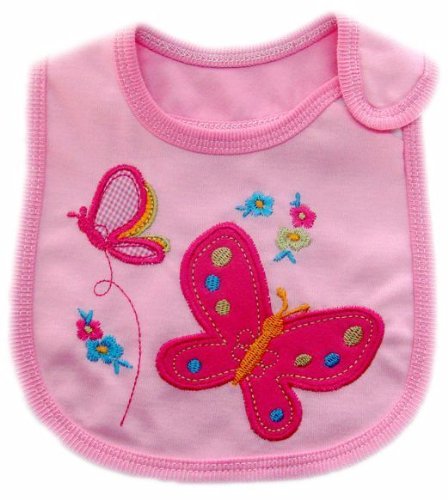 Babylätzchen für Mädchen, voll gefüttert, Baumwolle mit wasserdichter PVC-Innenseite, 0-3 Jahre, 7 Stück - 2