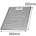 Produktbild Aluminium-Fett-Netz-Filter von Spares2go für Whirlpool-Dunstabzugshaube/Abluftventilator (305 x 265 mm). Fitment List B